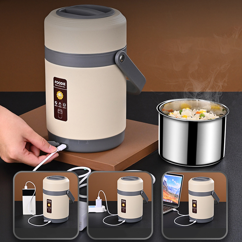 Baby Food Warmer - Fiambreras con calefacción eléctrica USB, contenedor
