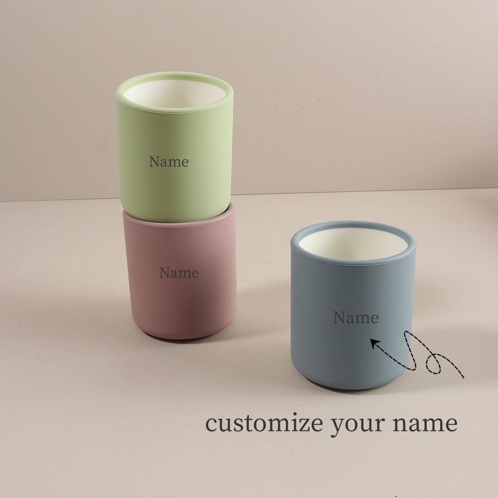 Baby Food Utensils - Vaso de silicona personalizado con nombre