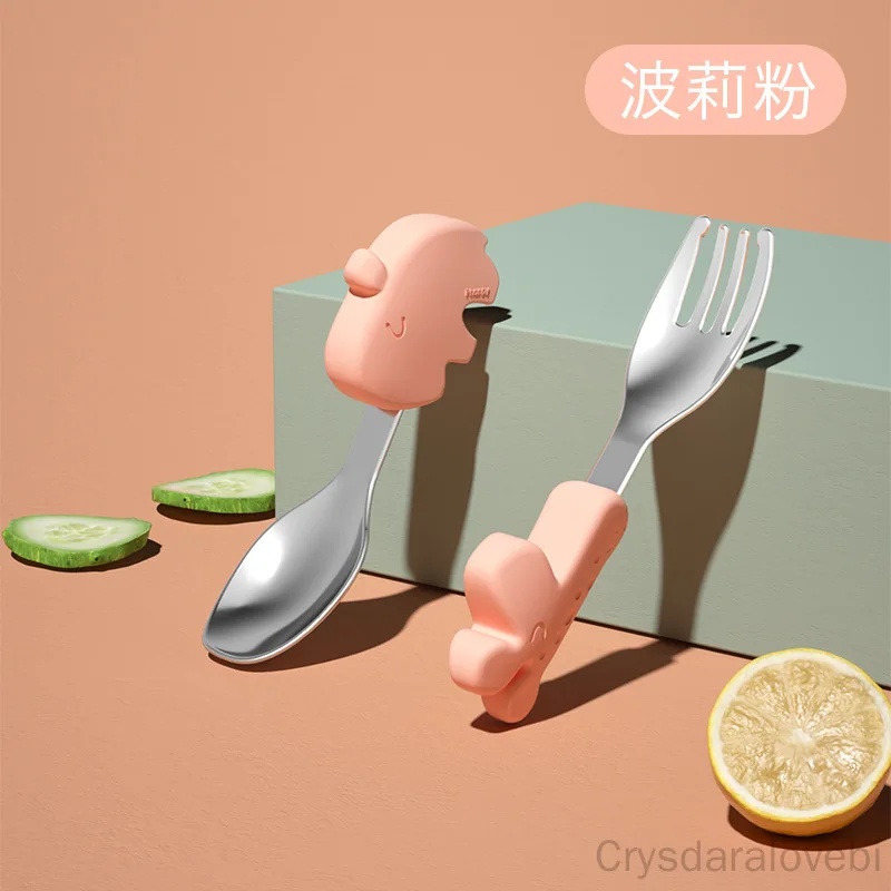 Baby Food Knife Set - Juego de cuchara y tenedor corto
