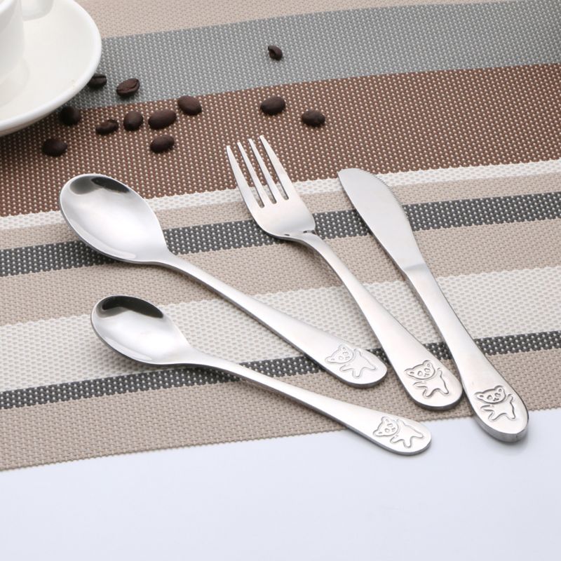 Baby Food Knife Set - 4 unids/set cucharadita para bebé cuchara
