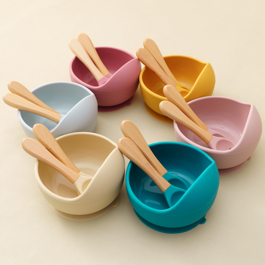 Plate Suction Toddler - Mamaplan-Juego de alimentación de silicona para