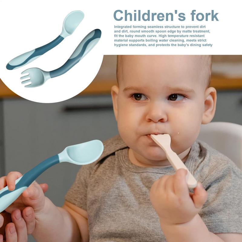 Tenedor y cuchara para bebé, c - Baby Food Weaning reseña y precio