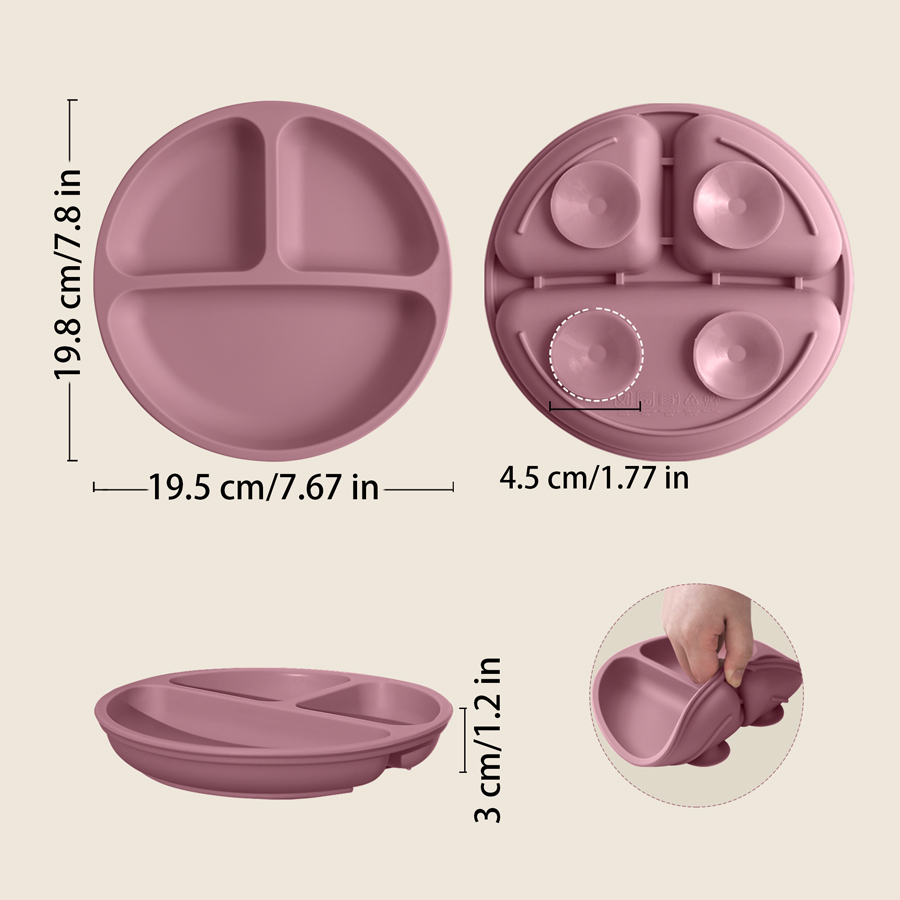 Plato de comedor de silicona c - Baby Food Utensils reseña y precio