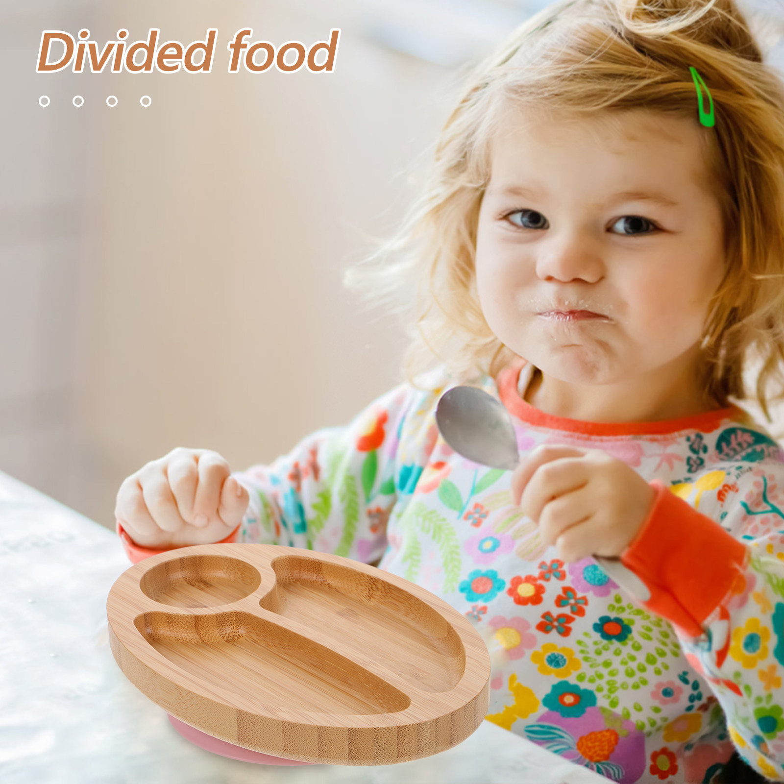 Plato de Bambú Dividido con Su - Plate Suction Toddler reseña y precio