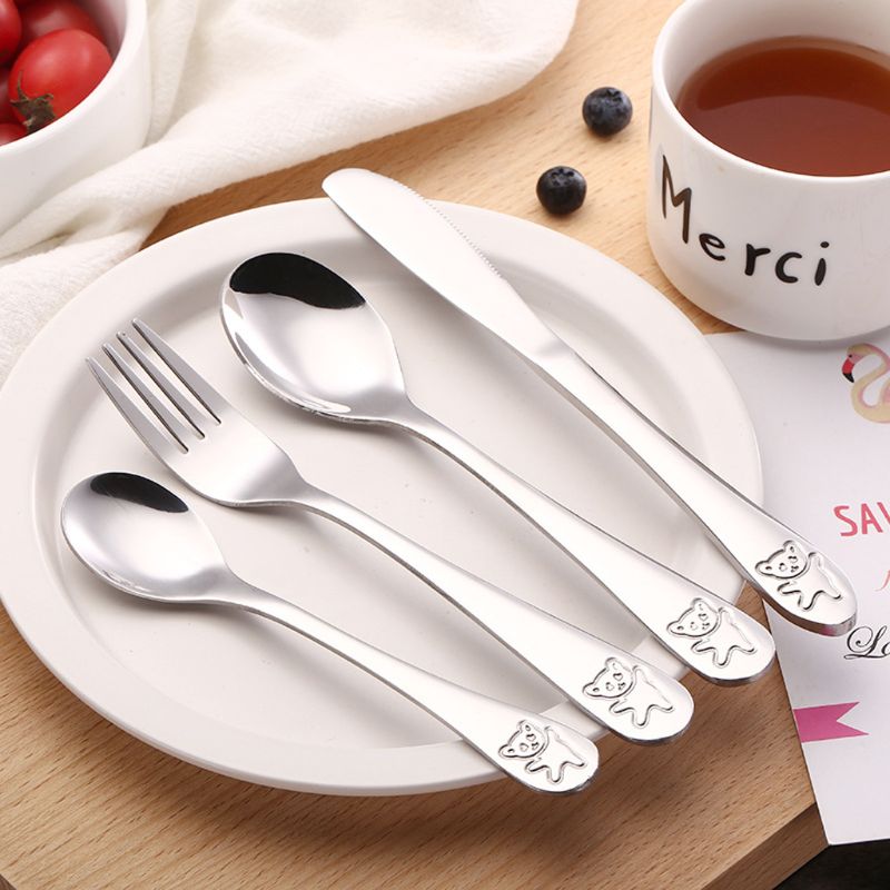 4 unids/set cucharadita para b - Baby Food Knife Set reseña y precio