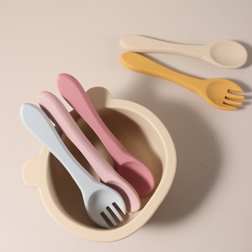 Cuchara y Tenedor de Silicona  - Baby Food Utensils reseña y precio