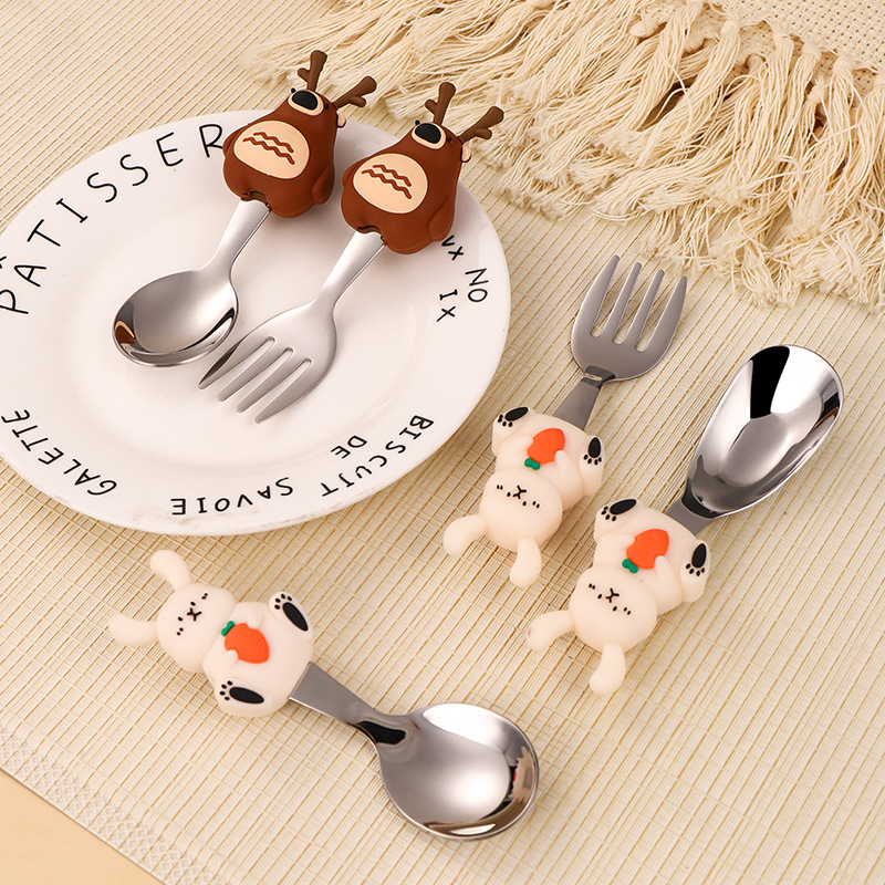 Juego de cuchara y tenedor de  - Baby Food Knife Set reseña y precio