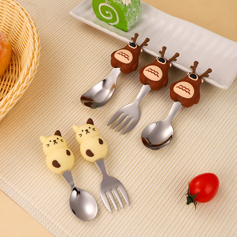 Juego de cuchara y tenedor de  - Baby Food Knife Set reseña y precio