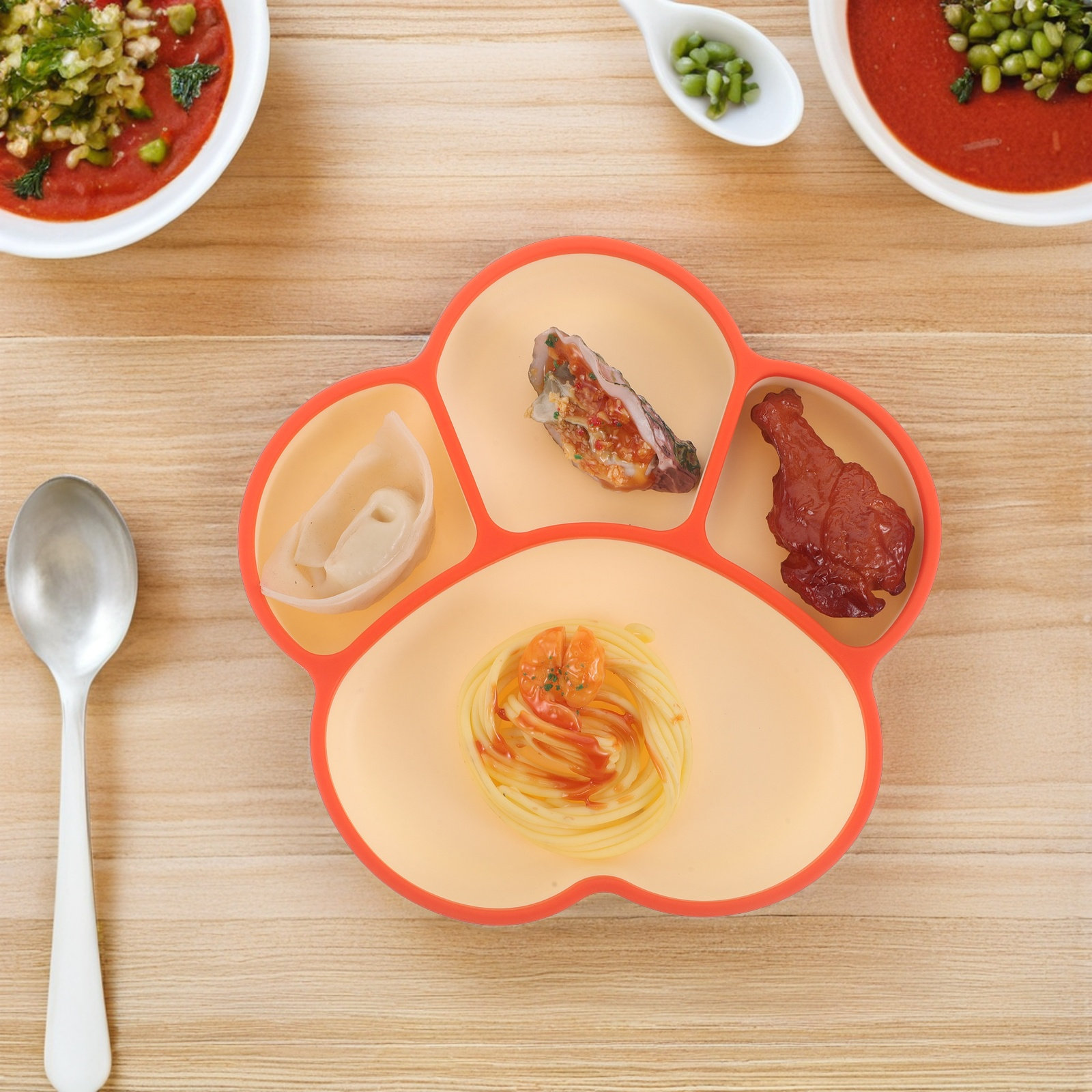 Plato de Silicona con División - Plate Suction Toddler reseña y precio