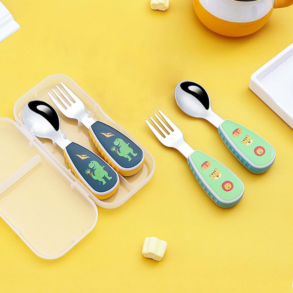 2 unid/set niños mango corto c - Baby Food Knife Set reseña y precio