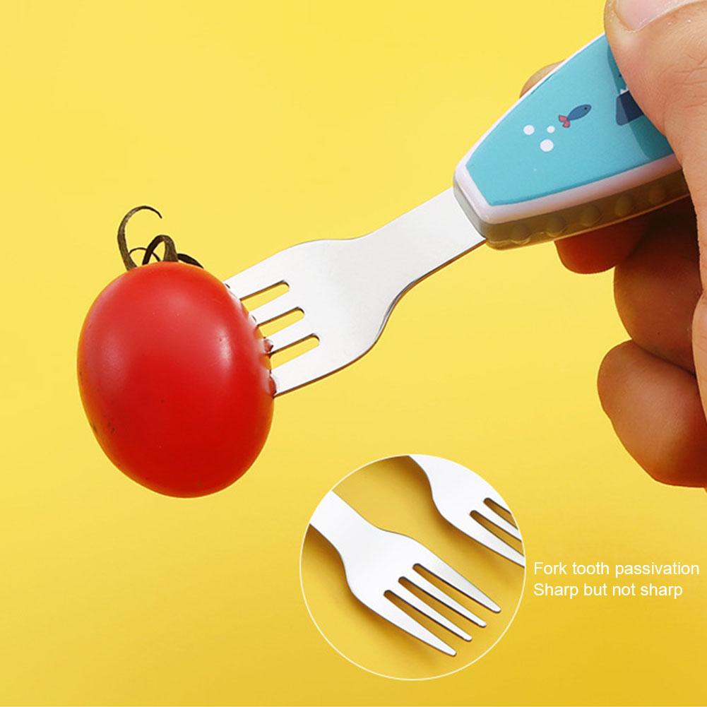2 unid/set niños mango corto c - Baby Food Knife Set reseña y precio