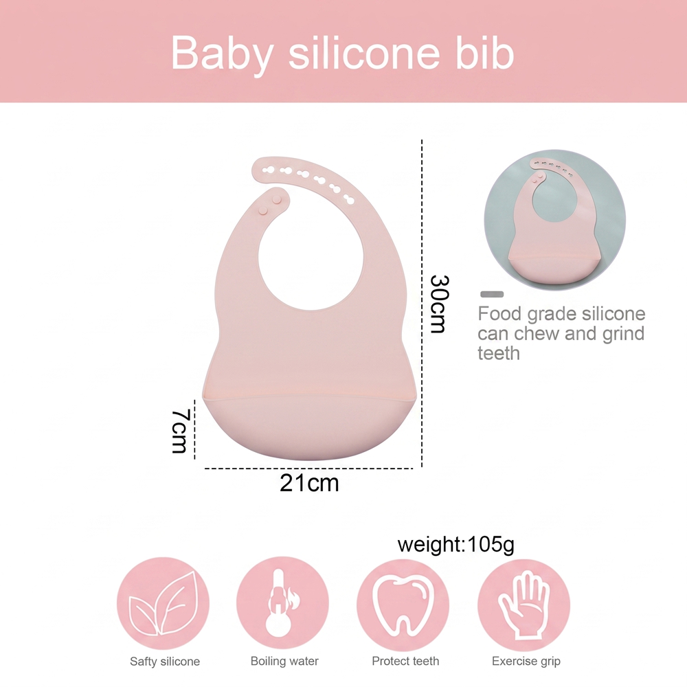 Babero de silicona ajustable p - Baby Food Newborn reseña y precio