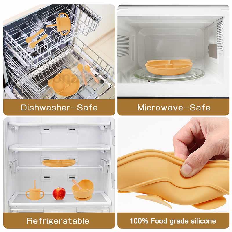 Juego de alimentación de silic - Baby Food Bowl reseña y precio